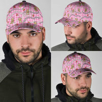 Pink Palaka Hawaii Mele Kalikimaka Classic Cap Ohia Lehua Shell Leis Funny Gingerbread Santa - Polynesian Pride