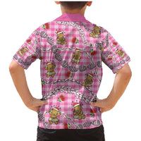Pink Palaka Hawaii Mele Kalikimaka Family Matching Mermaid Dress and Hawaiian Shirt Ohia Lehua Shell Leis Funny Gingerbread Santa LT14 - Polynesian Pride
