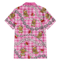 Pink Palaka Hawaii Mele Kalikimaka Family Matching Mermaid Dress and Hawaiian Shirt Ohia Lehua Shell Leis Funny Gingerbread Santa LT14 - Polynesian Pride