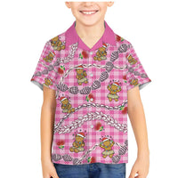 Pink Palaka Hawaii Mele Kalikimaka Family Matching Mermaid Dress and Hawaiian Shirt Ohia Lehua Shell Leis Funny Gingerbread Santa LT14 - Polynesian Pride