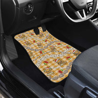 Gold Palaka Hawaii Mele Kalikimaka Car Mats Ohia Lehua Shell Leis Funny Gingerbread Santa - Polynesian Pride