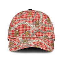 Red Palaka Hawaii Mele Kalikimaka Classic Cap Ohia Lehua Shell Leis Funny Gingerbread Santa - Polynesian Pride