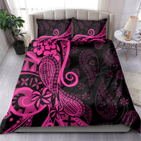 Pink Polynesia Paisley Bedding Set Polynesian With Tropical Flowers LT14 - Polynesian Pride