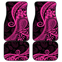 Pink Polynesia Paisley Car Mats Polynesian With Tropical Flowers LT14 Pink - Polynesian Pride