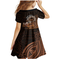 Talofa Samoa Family Matching Mermaid Dress and Hawaiian Shirt Samoan Kava Bowl Siapo Pattern - Brown LT14 - Polynesian Pride