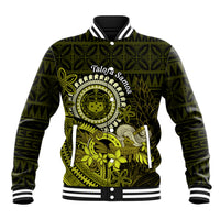 Lime Green Talofa Samoa Baseball Jacket Samoan Kava Bowl Siapo Pattern LT14 Unisex Lime Green - Polynesian Pride