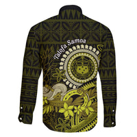 Lime Green Talofa Samoa Family Matching Summer Maxi Dress and Hawaiian Shirt Samoan Kava Bowl Siapo Pattern LT14 - Polynesian Pride