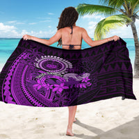 Purple Talofa Samoa Sarong Samoan Kava Bowl Siapo Pattern LT14 - Polynesian Pride