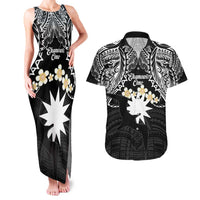 Ekamowir Omo Nauru Couples Matching Tank Maxi Dress and Hawaiian Shirt Naoero Twelve-pointed Star Polynesian Tattoo