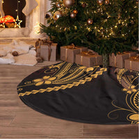 Gold Black Aloha Hawaii Tree Skirt Polynesian Shark Tattoo With Plumeria LT14 - Polynesian Pride
