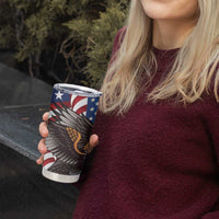 United States and Northern Mariana Islands Tumbler Cup USA Flag Eagle CNMI Latte Stone Tropical Flowers LT14 - Polynesian Pride
