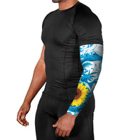 New Zealand Autism Awareness Month Arm Sleeves Takiwatanga Maori Lizard With Sunflower - Polynesian Pride
