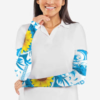 New Zealand Autism Awareness Month Arm Sleeves Takiwatanga Maori Lizard With Sunflower - Polynesian Pride