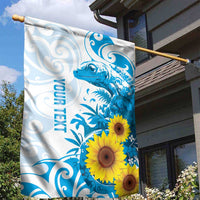 New Zealand Autism Awareness Month Garden Flag Takiwatanga Maori Lizard With Sunflower
