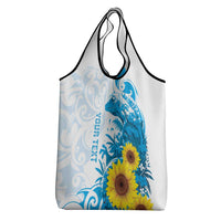 New Zealand Autism Awareness Month Grocery Bag Takiwatanga Maori Lizard With Sunflower