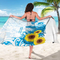 New Zealand Autism Awareness Month Sarong Takiwatanga Maori Lizard With Sunflower