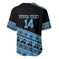Fiji Rugby 2025 Custom Baseball Jersey Fijian Tapa Toso Viti Toso - Black