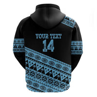 Fiji Rugby 2025 Custom Hoodie Fijian Tapa Toso Viti Toso - Black