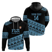 Fiji Rugby 2025 Custom Hoodie Fijian Tapa Toso Viti Toso - Black