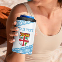 Fiji Rugby 2025 Custom 4 in 1 Can Cooler Tumbler Fijian Tapa Toso Viti Toso - White