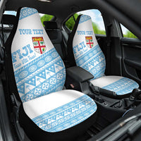 Fiji Rugby 2025 Custom Car Seat Cover Fijian Tapa Toso Viti Toso - White