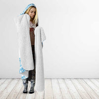 Fiji Rugby 2025 Custom Hooded Blanket Fijian Tapa Toso Viti Toso - White