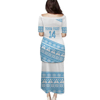 Fiji Rugby 2025 Custom Puletasi Fijian Tapa Toso Viti Toso - White