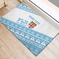 Fiji Rugby 2025 Custom Rubber Doormat Fijian Tapa Toso Viti Toso - White