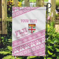 Fiji Rugby 2025 Custom Garden Flag Fijian Tapa Toso Viti Toso - Pink
