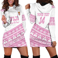 Fiji Rugby 2025 Custom Hoodie Dress Fijian Tapa Toso Viti Toso - Pink