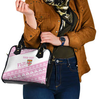 Fiji Rugby 2025 Custom Shoulder Handbag Fijian Tapa Toso Viti Toso - Pink