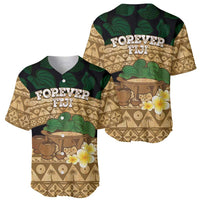 Bula Fiji Kava Bowl Baseball Jersey Fijian Tapa Cloth Vintage Vibe