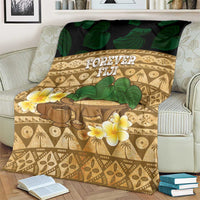 Bula Fiji Kava Bowl Blanket Fijian Tapa Cloth Vintage Vibe