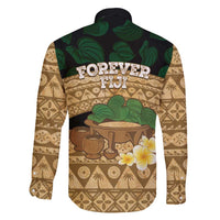 Bula Fiji Kava Bowl Family Matching Tank Maxi Dress and Hawaiian Shirt Fijian Tapa Cloth Vintage Vibe