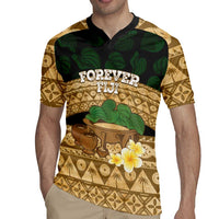 Bula Fiji Kava Bowl Rugby Jersey Fijian Tapa Cloth Vintage Vibe