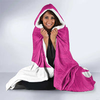 New Zealand Silver Fern Rugby Custom Hooded Blanket Go All Black Maori Pink Version