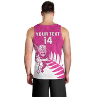 New Zealand Silver Fern Rugby Custom Men Tank Top Go All Black Maori Pink Version