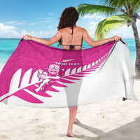New Zealand Silver Fern Rugby Custom Sarong Go All Black Maori Pink Version