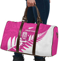 New Zealand Silver Fern Rugby Custom Travel Bag Go All Black Maori Pink Version - Polynesian Pride