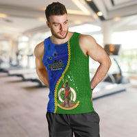 Vanuatu Malampa Province Men Tank Top Turtle Sand Drawing Unique Tapa Pattern LT14 - Polynesian Pride