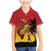Custom Papua New Guinea Cricket Family Matching Mermaid Dress and Hawaiian Shirt PNG Barramundis - Polynesian Pride