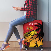 Custom Papua New Guinea Cricket Luggage Cover PNG Barramundis - Polynesian Pride