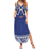 Custom Samoa Cricket Summer Maxi Dress Go Champions Samoan - Polynesian Pride