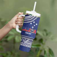 Custom Samoa Cricket Tumbler With Handle Go Champions Samoan - Polynesian Pride