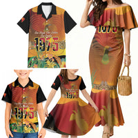 Personalised Papua New Guinea Independence Day Family Matching Mermaid Dress and Hawaiian Shirt One People One Nation One Country