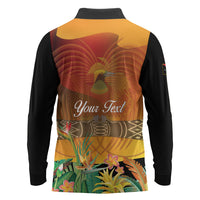 Personalised Papua New Guinea Independence Day Long Sleeve Polo Shirt One People One Nation One Country
