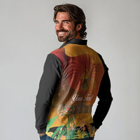Personalised Papua New Guinea Independence Day Long Sleeve Polo Shirt One People One Nation One Country