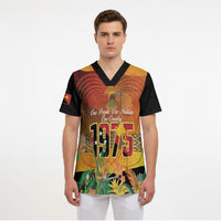 Personalised Papua New Guinea Independence Day Scrub Top One People One Nation One Country