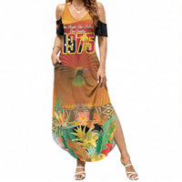 Personalised Papua New Guinea Independence Day Summer Maxi Dress One People One Nation One Country