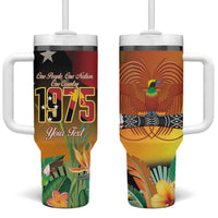 Personalised Papua New Guinea Independence Day Tumbler With Handle One People One Nation One Country
